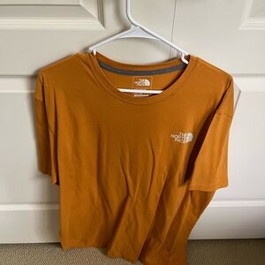 North face mustard tshirt size XL
